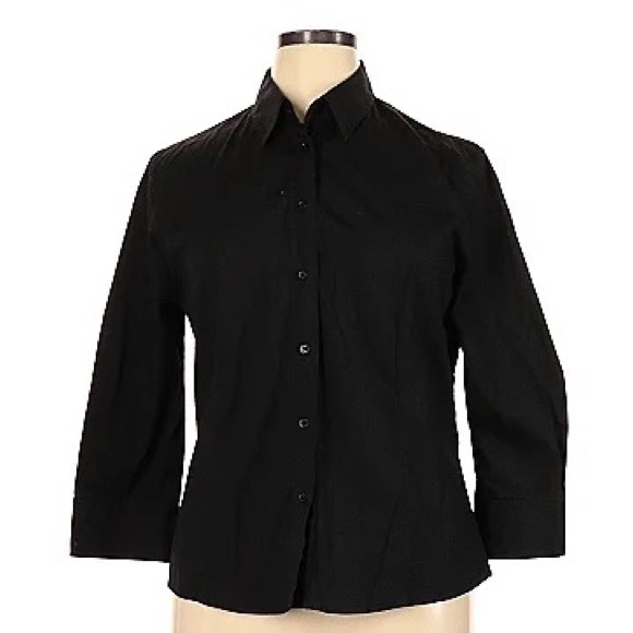 Carolina Herrera Crisp Classic Cotton Button Down Made in Italy Size 16 - Picture 8 of 11